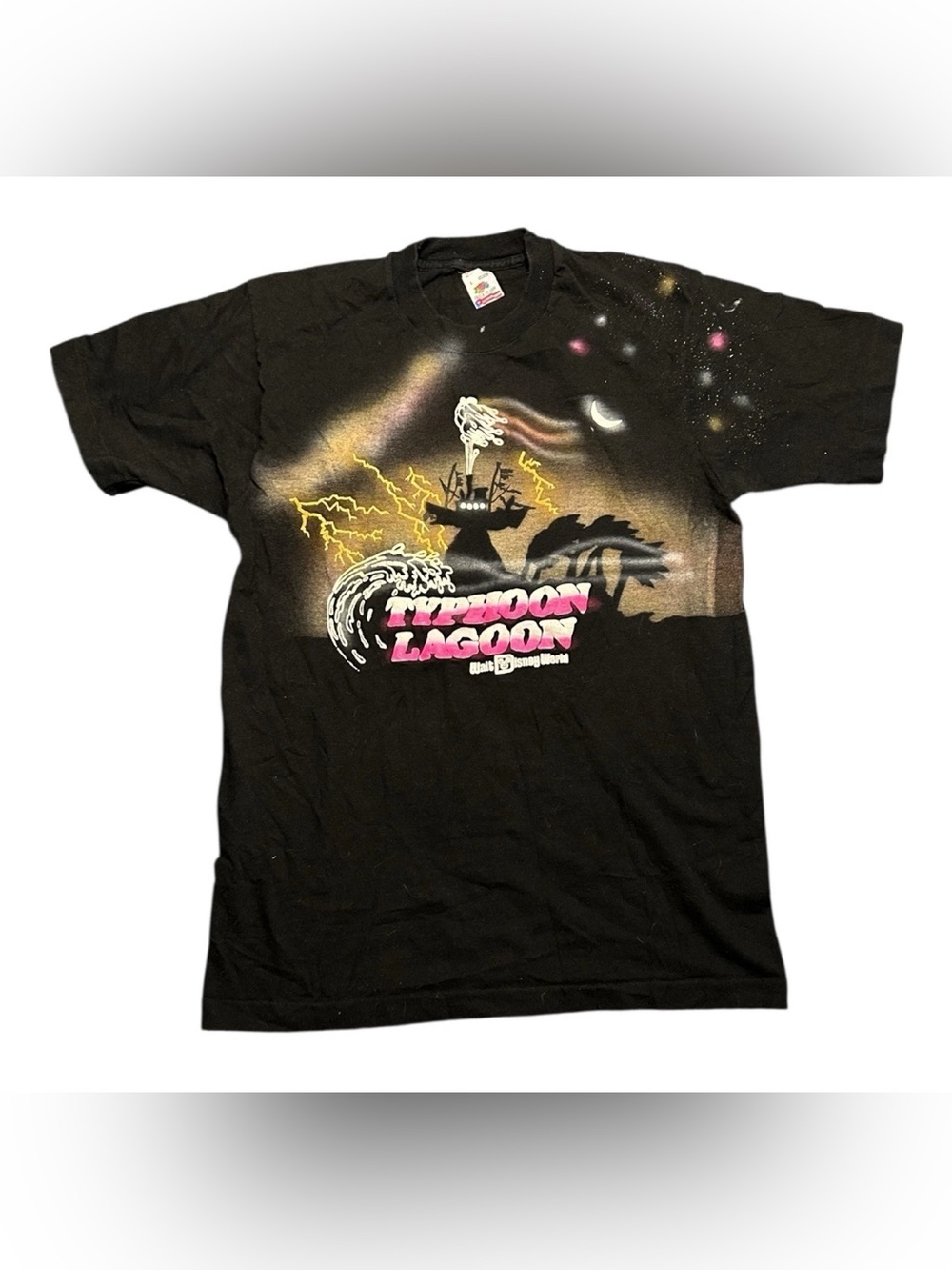 Vintage 90s Typhoon Lagoon Walt Disney World All Over Print T Shirt Size Large L